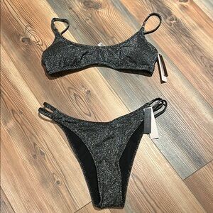 Victorias Secret- Black Glitter Bikini Set